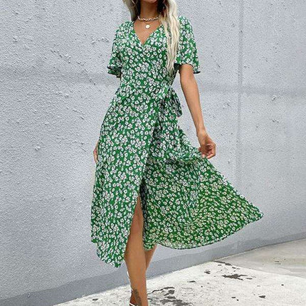 Vibrant Green Cowgirl Slim Fit Western Dress