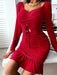 Elegant Knit Long Sleeve Dress with Raglan Sleeves for Women