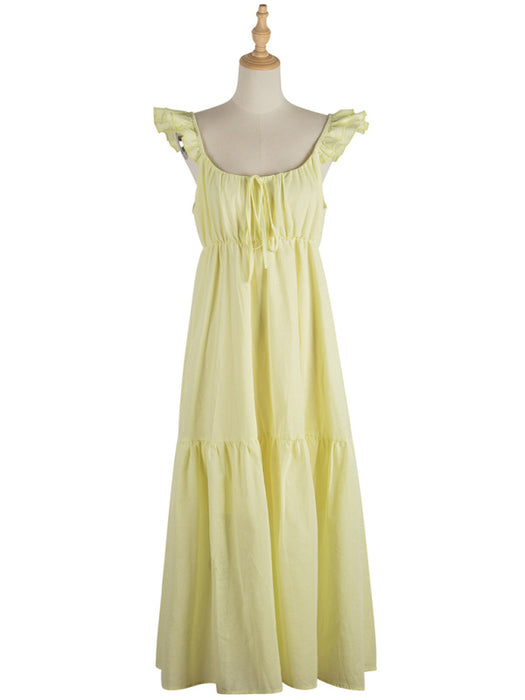 Retro Elegance Women's Vintage Cotton Suspender Dress