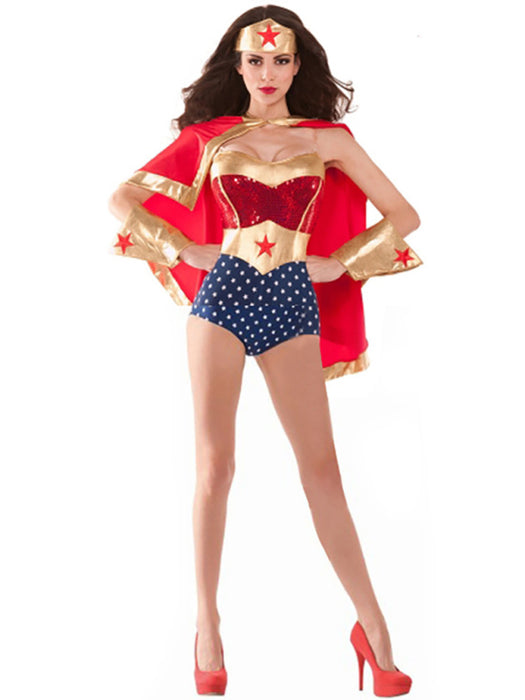Supergirl Halloween Costume with Flowing Cape