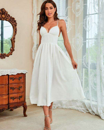 Chic Suspender Swing Dress - Effortless Style for Any Event