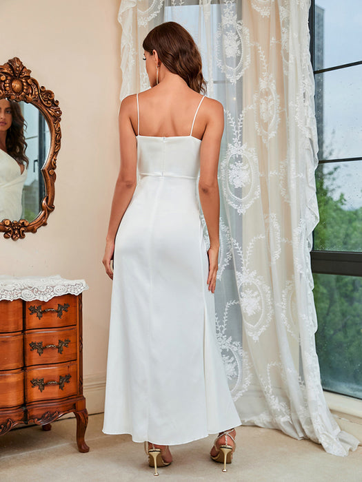 Elegant V-Neck Sleeveless Long Dress for Women