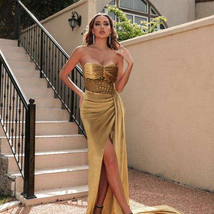 Korean Velvet Sexy Tube Top Dress - Trendy Summer Must-Have for Women