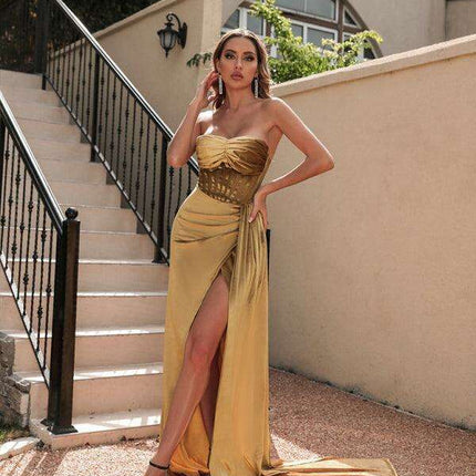 Korean Velvet Sexy Tube Top Dress - Trendy Summer Must-Have for Women