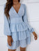 Spring Fling Polka Dot Dress with Lantern Sleeves and Waist Definition