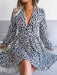 Leopard Print Pleated Dress - Elegant and Versatile