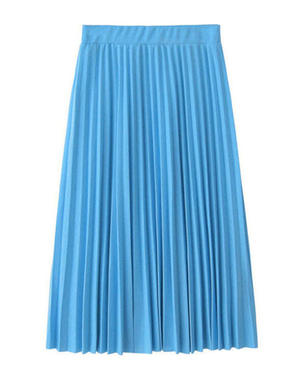 Women's Pleated Knit Midi Skirt Spring-Summer