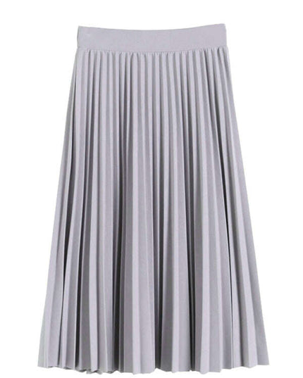 Women's Pleated Knit Midi Skirt Spring-Summer