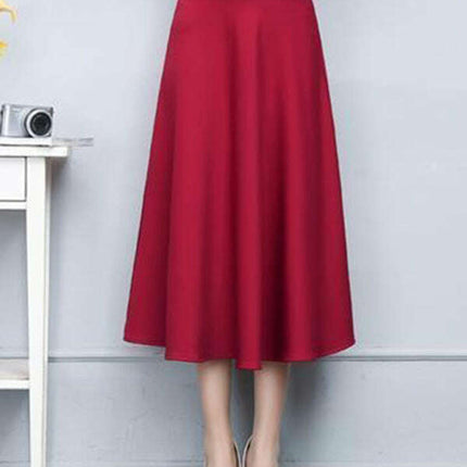 women's waist all-match mid-length skirt