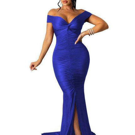 Chic V Neck Ruched Mini Dress with Cap Sleeves for Women