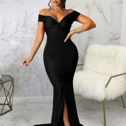 Chic V Neck Ruched Mini Dress with Cap Sleeves for Women