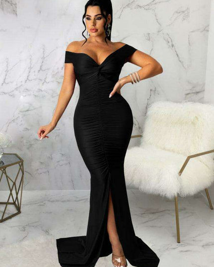 Chic V Neck Ruched Mini Dress with Cap Sleeves for Women