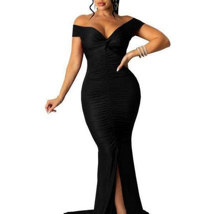 Chic V Neck Ruched Mini Dress with Cap Sleeves for Women