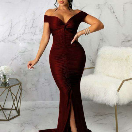 Chic V Neck Ruched Mini Dress with Cap Sleeves for Women