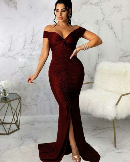 Chic V Neck Ruched Mini Dress with Cap Sleeves for Women