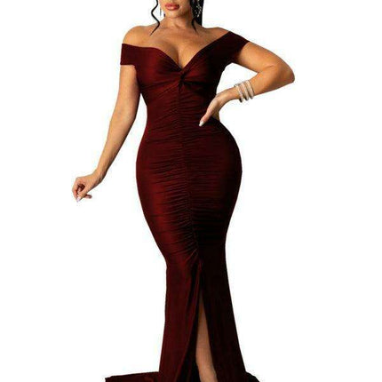 Chic V Neck Ruched Mini Dress with Cap Sleeves for Women