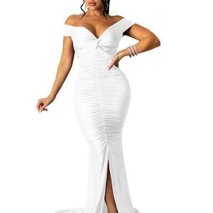 Chic V Neck Ruched Mini Dress with Cap Sleeves for Women