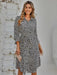 Chic Printed Cardigan Dress for Women with Flattering Waistband