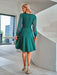 Chic Solid Color V-neck Jacquard Dress - Women's Fashion Statement