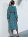 Women's ruffle collar long-sleeved floral dresses