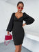 Elegant V-Neck Bodycon Dress - Ideal for Fashion-Forward Ladies