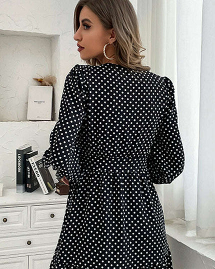 Polka Dot Print Elegant Casual Woven Dress