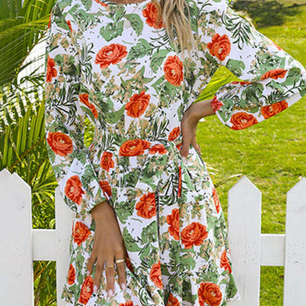 Floral Print Women's Vacation Dress
