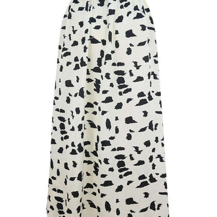 Fashion High Waist Rhombus Printed Loose A-Line Skirt