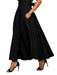 New style women's skirt solid color strap and ankle waist waist skirt