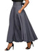 New style women's skirt solid color strap and ankle waist waist skirt