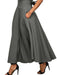 New style women's skirt solid color strap and ankle waist waist skirt