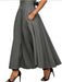New style women's skirt solid color strap and ankle waist waist skirt
