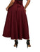 New style women's skirt solid color strap and ankle waist waist skirt