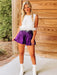 New Casual Sports Women's Shorts Loose Elastic Waist Drape Glitter Pants