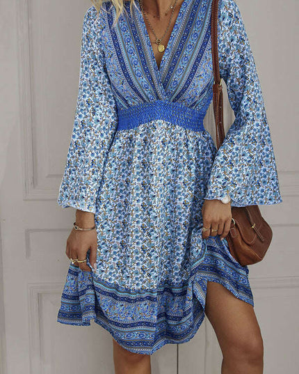 Boho Chic Long Sleeve Flowy Maxi Dress - Stylish Women's Dress for All Occasions