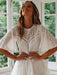 Bohemian Chic Fringed Backless Dress with Lotus Leaf Sleeves for Women