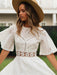 Bohemian Chic Fringed Backless Dress with Lotus Leaf Sleeves for Women