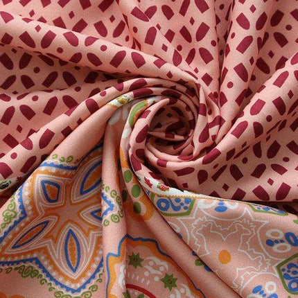 Chic Bohemian Short Sleeve V-Neck Dress for Women