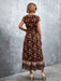 Bohemian Vibe Women's V-Neck Woven Maxi Dress