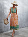 Boho Chic Women's V-Neck Bohemian Maxi Dress