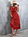 Bohemian Charm Women's V-Neck Maxi Dress
