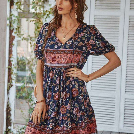 Bohemian Breeze Viscose Summer Dress for Beach Retreats