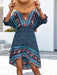 Boho Chic Batwing Sleeve V-Neck Dress for Women