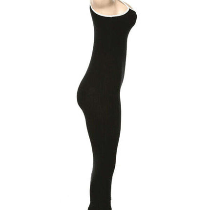 Women's Contrasting color suspender sexy open back slim dress