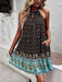 Bohemian Halter Dress with Paisley Pattern