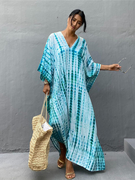Beach Chic Cotton Printed Sun Protection Cover-Up