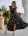 Floral Lace Waist Swing Dress for Women - Elegant Sleeveless Style