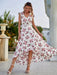 Elegant Sleeveless Floral Lace Dress - Women's Swing Style with Delicate Waist Detail
