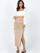 Women's knitted slit slim fit hip skirt