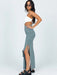Women's knitted slit slim fit hip skirt